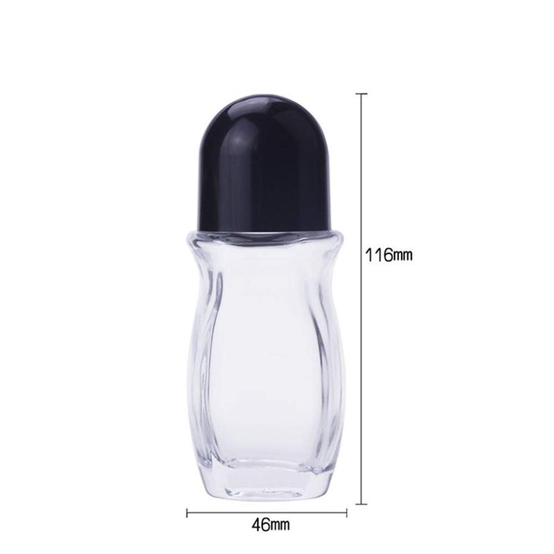 Wresty Roll On Glass Bottles For Essential Oils 2 Pcs Deodorant Bottles Perfume Roller Bottles Empty Deodorant Containers Roller Ball Bottles For Fragrance Cosmetics (50ml/1.69Oz) - Image 3